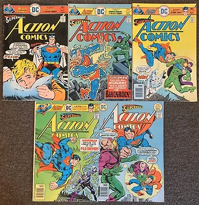 Buy Action Comics Superman #457,458,459,464,465 DC Comics 1975 Lot • 19.70£