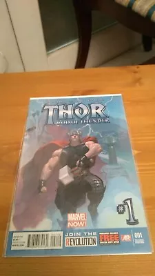 Buy Thor God Of Thunder 1 Variant Second 2nd Print Printing Aaron Ribic • 70£