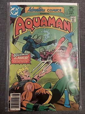 Buy Adventure Comics 452 NEWSSTAND DC Death Of Aquababy Killed By Black Manta 1977 • 14.99£