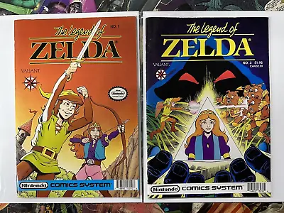 Buy Legend Of Zelda #1 No Price Variant & #3 (1990) Nintendo Valiant Comics Rare • 175.26£