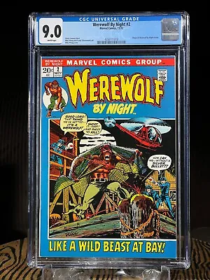 Buy WEREWOLF BY NIGHT #2 CGC 9.0 November 1972 Mike Ploog Cover Key Issue • 139.92£