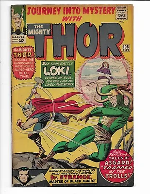 Buy Journey Into Mystery 108 - Vg 4.0 - Avengers - Loki - Dr. Strange (1964) • 67.01£