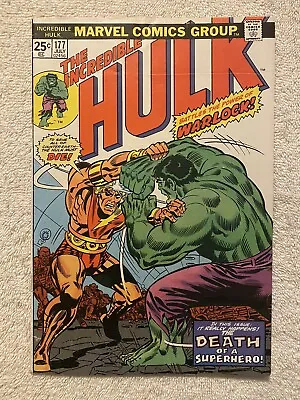 Buy Hulk 177, FN/VF 7.0, Marvel Bronze 1974, Herb Trimpe, Adam Warlock, MVS Intact • 19.58£