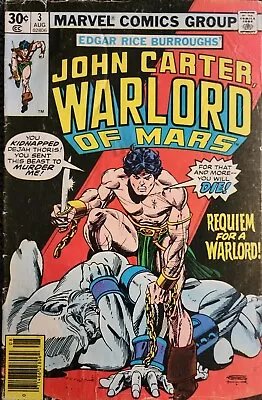 Buy John Carter Warlord Of Mars #3 Marvel Comic Book 1977 Marv Wolfman Stan Lee Key • 4.76£