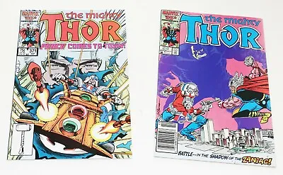 Buy Thor #371 VF/NM & #372 Newsstand FN 1st App TVA & Justice Peace 1986 Marvel • 59.21£