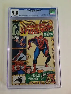 Buy Amazing Spider-Man #259 CGC 9.8 Mary Jane Origin 1984 • 137.96£