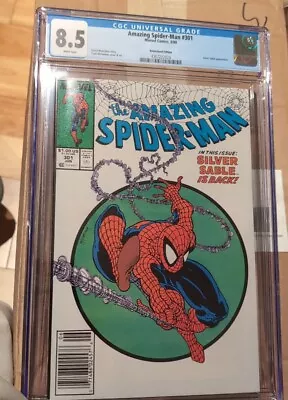 Buy Amazing Spider-Man #301 Newstand CGC 8.5 WP Marvel Comics 1988  • 59.30£