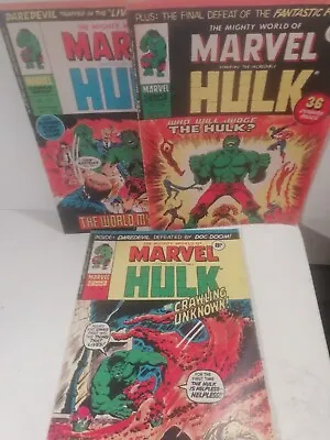 Buy X3 Bundle Mighty World Of Marvel #134 #136 & #137- Hulk - Marvel UK Comic 1975  • 9.99£