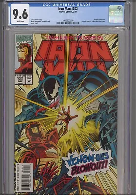 Buy Iron Man #302 CGC 9.6 1996 Marvel 1st App Venom App Captain America Cameo • 54.60£