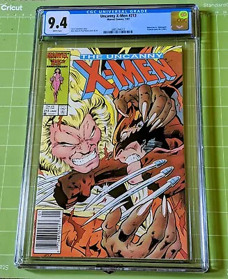 Buy Uncanny X-Men #213 CGC 9.4/NM Wolvie/Sabretooth/X-Men '97/1st Mr. Sinister Cameo • 58.50£