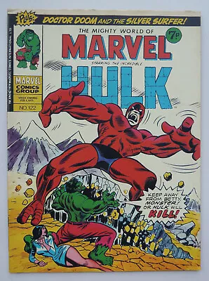 Buy Mighty World Of Marvel #122 - Hulk - Marvel UK Comic - 1 February 1975 VF- 7.5 • 5.99£
