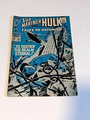 Buy TALES TO ASTONISH, THE INCREDIBLE HULK AND THE SUB-MARINER, No.98, MARVEL, 1967  • 8.79£