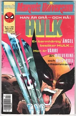 Buy HULK #340 Sweden #7/1991 Todd McFarlane Cover Wolverine Marvels Universe • 68.67£