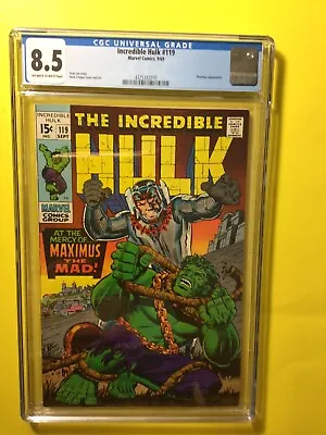 Buy Incredible Hulk #119 Maximus Appearance CGC 8.5 Marvel 1969. • 144.62£