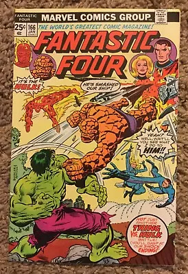 Buy Fantastic Four Vol1 #166!  Hulk Vs Thing! • 22.16£