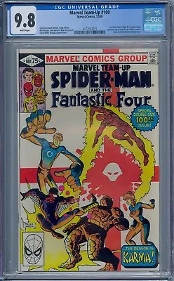 Buy Marvel Team-up #100 Cgc 9.8 Spider-man 1st Karma White Pages 3015 • 142.25£