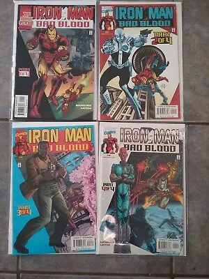 Buy Iron Man Bad Blood #1, 2, 3 & 4 Complete Series (Marvel 2000) FN & VF Comics • 4.99£