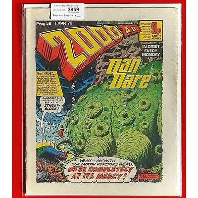 Buy 2000AD Prog 58 Judge Dredd Dan Dare Comic Book Issue 1 4 78 UK 1978 (lot 3959 • 17.99£