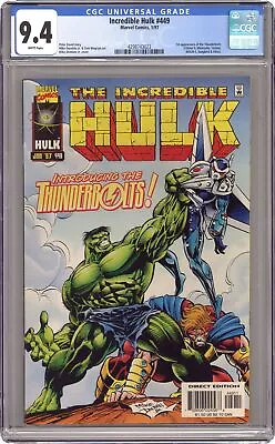 Buy Incredible Hulk #449 CGC 9.4 1997 4298743023 1st App. Thunderbolts • 114.64£