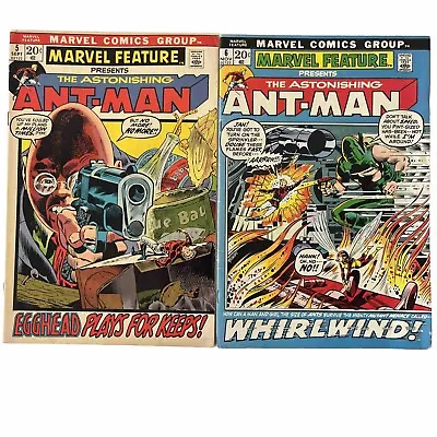 Buy MARVEL FEATURE Lot Of  2 Comics 5 & 6 Ant-Man 1972. Clean Copies. • 7.93£