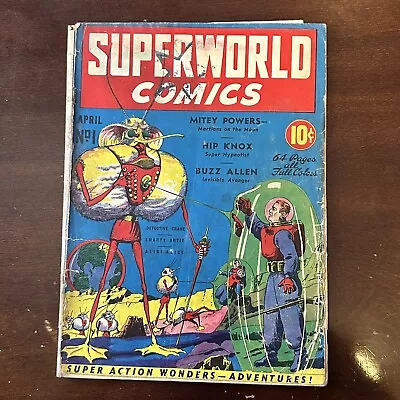 Buy Superworld Comics #1 (1940) - Golden Age Sci-Fi! Rare! - Incomplete • 1,911.97£