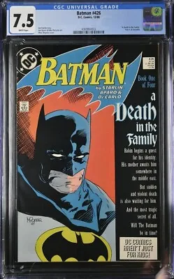 Buy Batman # 426 (7.5 VF-) DC 1988 A Death In The Family 1 Of 4 • 27.65£