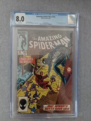 Buy Amazing Spider-Man #265 CGC 8.0 First App Silver Sable • 35.98£