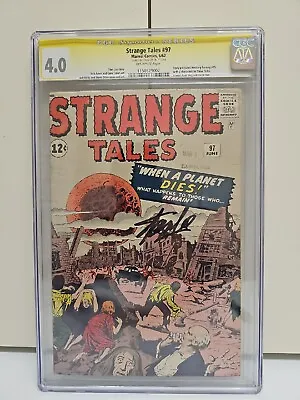 Buy Strange Tales #97 CGC 4.0 1962 1st Aunt May & Uncle Ben Signed STAN LEE • 1,182.73£