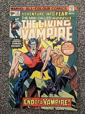 Buy Adventure Into Fear 31. Morbius. Marvel 1975. Last Issue. Combined Postage • 4.98£