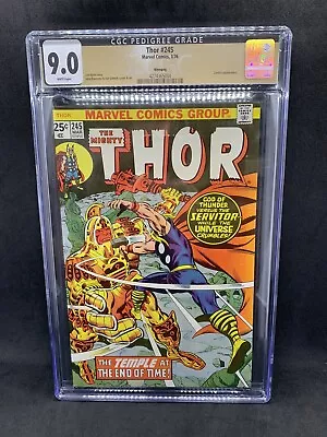 Buy Thor 245 CGC 9.0 PEDIGREE Label Winnipeg WHITE Pages 1976 Marvel Comics • 201.07£