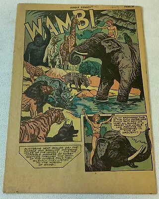 Buy 1943 JUNGLE COMICS #41 ~ Just Two Centerfold Wraps • 3.90£