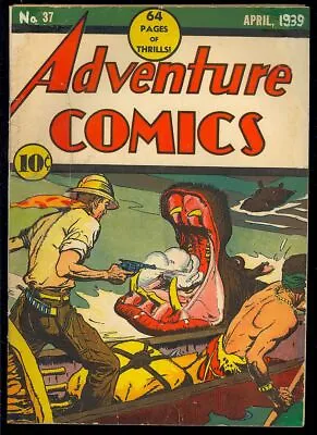Buy Adventure Comics #37 (Wrong Back Cover, Restored) Classic Cover! DC 1939 App. FR • 1,867.39£