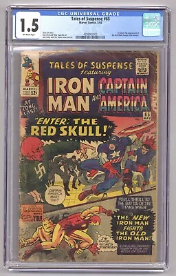 Buy Tales Of Suspense 65 (CGC 1.5) 1st Silver Age App Red Skull Kirby Cover 1965 385 • 43.69£
