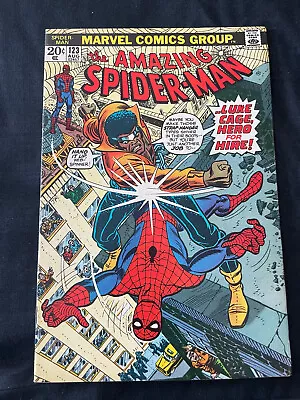Buy The Amazing Spider-Man 123 1973 Luke Cage Hero For Hire! • 67.96£