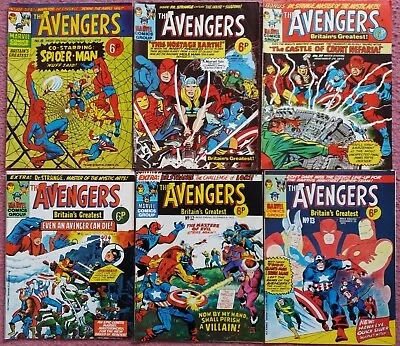 Buy Marvel Comics Group 1973 The Avengers Issues 8 - 13 Very Good Condition • 4.99£