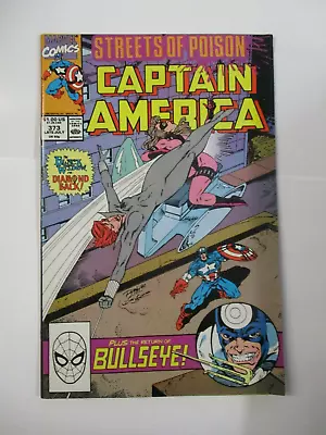 Buy Captain America #373 July 1990 Fine- Marvel Comics Black Widow Bullseye • 3.12£