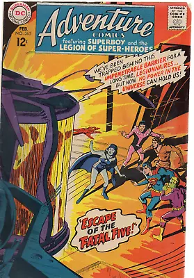 Buy Adventure Comics 365 DC 1st App Shadow Lass  2-1968 Neal Adams Cover VG To Gr • 14.88£