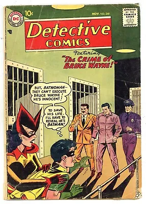 Buy Detective 249 (G) Batman, Robin, Batwoman! Bill Finger 1957 DC Comics R656 • 62.29£