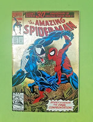 Buy The Amazing Spider-Man #375, Gold Foil Cover, Venom, NM- (9.2), 1993, Marvel • 29.99£
