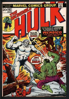 Buy Incredible Hulk #162 7.0 // 1st Appearance Of Wendigo Marvel Comics 1973 • 93.54£