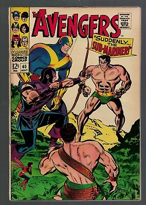 Buy Marvel Comics Avengers 40 4.0 VG 1967 Suddenly Sub Mariner • 34.99£