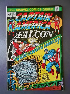 Buy CAPTAIN AMERICA & THE FALCON #178 Marvel 1st Series 1974 FN (w/Value Stamp!) • 3.95£