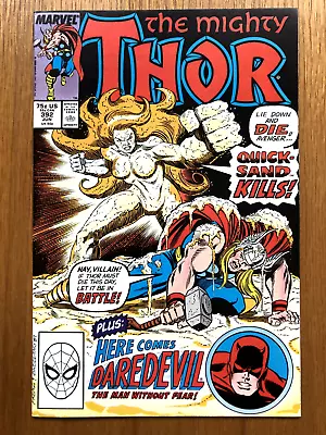 Buy MARVEL COMICS - THE MIGHTY THOR #392 - 1st Appearance Of Quicksand Daredevil App • 3.25£