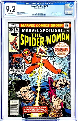 Buy MARVEL SPOTLIGHT # 32 CGC 9.2 WP 1977 ORIGIN 1ST APP SPIDER WOMAN Just Graded • 175.89£
