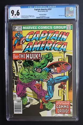 Buy Captain America #257 Vs HULK 1981 1st Master Matrix Gammadroid Newsstand CGC 9.6 • 119.84£