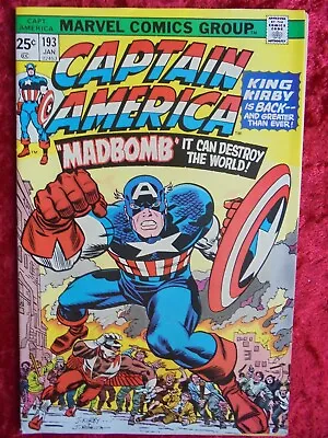 Buy Captain America #193 Bronze Age Marvel Comics Kirby • 16.62£