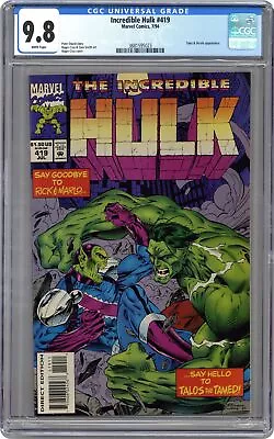 Buy Incredible Hulk #419 CGC 9.8 1994 3881595023 • 70.36£