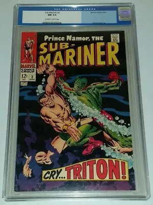 Buy Sub-mariner #2 Cgc 9.4 Off White To White Pages Marvel Comics Buscema (sa) • 699.99£