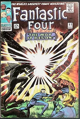 Buy Fantastic Four #53 Vol 1 (1966) KEY *1st Appearance Of T'Chaka & Klaw*-Mid Grade • 127.92£