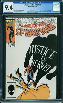 Buy AMAZING SPIDER-MAN  #278 CGC  NM9.4  High Grade!  White Pages    4096118004 • 44.77£